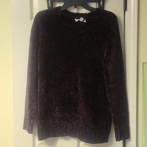 Orvis Chenille Sweater Plum New with Tags